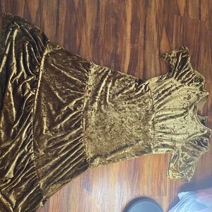 Who What Wear Golden Dress